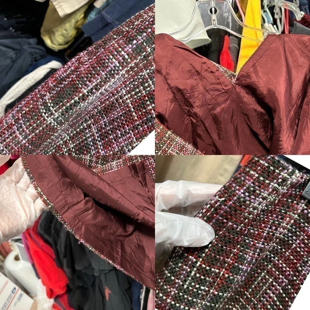 Unbranded Red Tweed Preppy Academia Skirt Size 10 - 